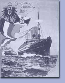 Werbeplakat der Hamburg-Amerika-Linie